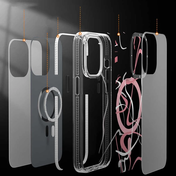 Youngkit Apple iPhone 14 Plus Kılıf Magsafe Şarj Özellikli Youngkit Water-Ink Serisi Kapak - Resim 4