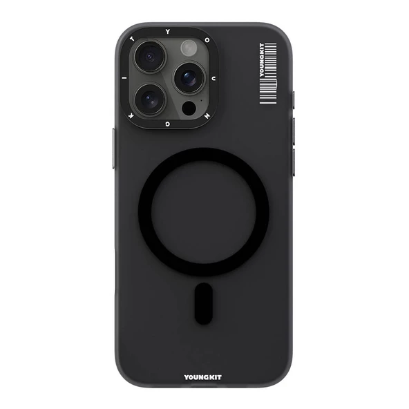 Youngkit Apple iPhone 16 Pro Max Kılıf Magsafe Şarj Özellikli Youngkit Hidden Sand Serisi Kapak - Resim 4