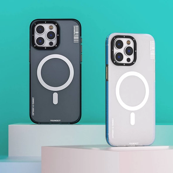Youngkit Apple iPhone 15 Kılıf Magsafe Şarj Özellikli Youngkit Jiansha Serisi Kapak - Resim 4