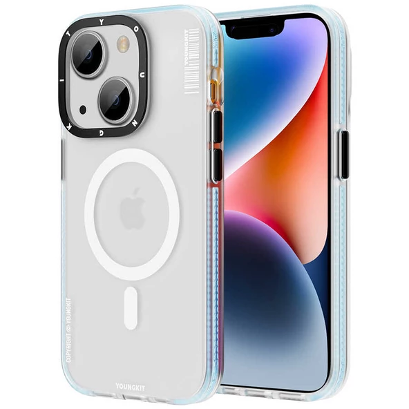 Youngkit Apple iPhone 14 Plus Kılıf Magsafe Şarj Özellikli Youngkit Jane Sand Serisi Kapak - Resim 7