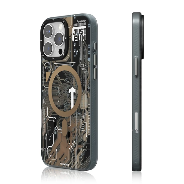 Youngkit Apple iPhone 16 Pro Max Kılıf Magsafe Şarj Özellikli Youngkit Technology Serisi Kapak - Resim 10