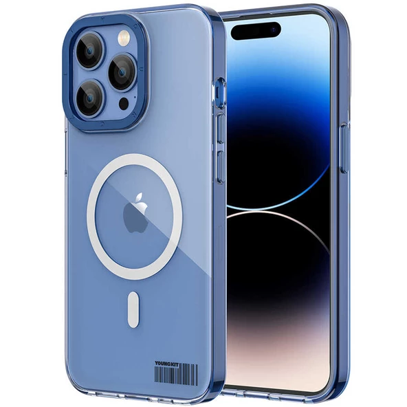 Youngkit Apple iPhone 14 Pro Max Kılıf Magsafe Şarj Özellikli Youngkit Coloured Glaze Serisi Kapak - Resim 7