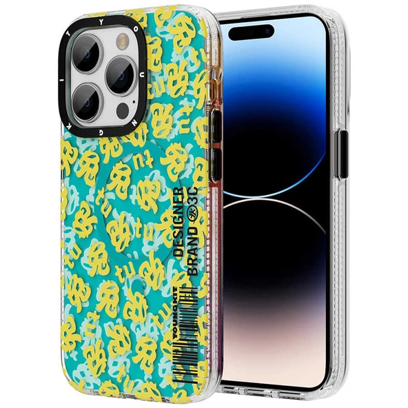 Youngkit Apple iPhone 14 Pro Kılıf Magsafe Şarj Özellikli Youngkit Play Rabbit Serisi Kapak - Resim 8