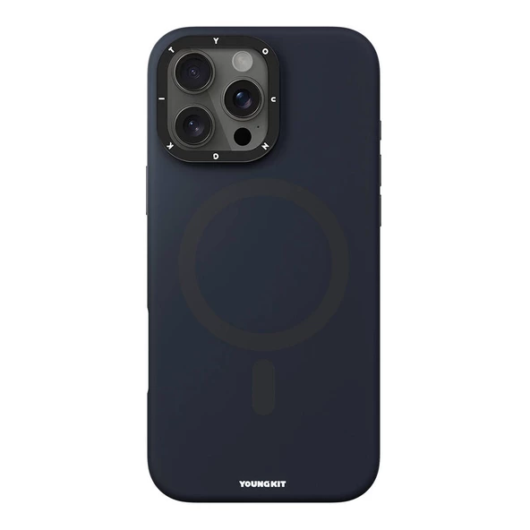 Youngkit Apple iPhone 16 Pro Kılıf Magsafe Şarj Özellikli Kamera Standlı Youngkit Bitty Cream Kapak - Resim 2