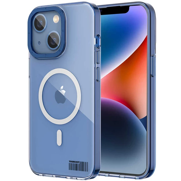 Youngkit Apple iPhone 14 Plus Kılıf Magsafe Şarj Özellikli Youngkit Coloured Glaze Serisi Kapak - Resim 7