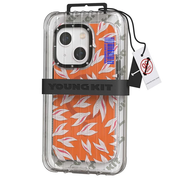 Youngkit Apple iPhone 14 Plus Kılıf Magsafe Şarj Özellikli Youngkit Play Rabbit Serisi Kapak - Resim 7