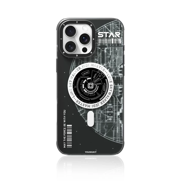 Youngkit Apple iPhone 16 Pro Max Kılıf Magsafe Şarj Özellikli Airbagli Hologram Tasarımlı Youngkit Interstellar Serisi Kapak - Resim 2