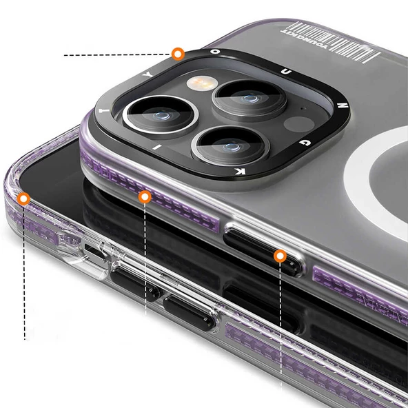 Youngkit Apple iPhone 14 Pro Kılıf Magsafe Şarj Özellikli Youngkit Jane Sand Serisi Kapak - Resim 5