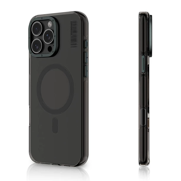 Youngkit Apple iPhone 16 Pro Max Kılıf Magsafe Şarj Özellikli Şeffaf Youngkit Crystal Shield Serisi Kapak - Resim 5