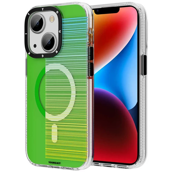 Youngkit Apple iPhone 14 Plus Kılıf Magsafe Şarj Özellikli Youngkit Pure Serisi Kapak - Resim 9