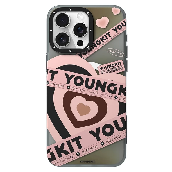 Youngkit Apple iPhone 15 Pro Max Kılıf Magsafe Şarj Özellikli Airbagli Çift Katmanlı Youngkit Flipped Serisi Kapak - Resim 2