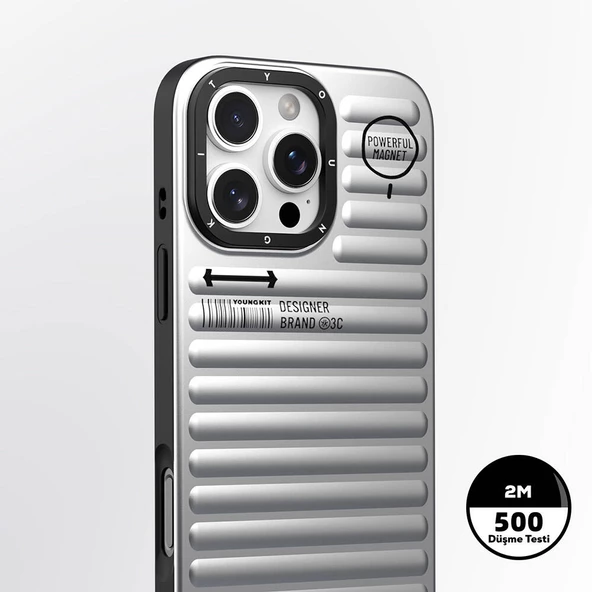 Youngkit Apple iPhone 16 Pro Magsafe Şarj Özellikli Kılıf Mat Renkli Tasarım Youngkit Original Serisi Kapak - Resim 8
