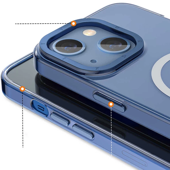 Youngkit Apple iPhone 14 Plus Kılıf Magsafe Şarj Özellikli Youngkit Coloured Glaze Serisi Kapak - Resim 4