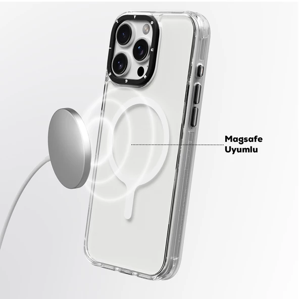 Youngkit Apple iPhone 16 Pro Max Kılıf Magsafe Şarj Özellikli YoungKit Crystal Color Serisi Kapak - Resim 9