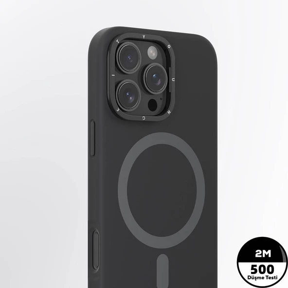 Youngkit Apple iPhone 16 Pro Kılıf Magsafe Şarj Özellikli Kamera Standlı Youngkit Bitty Cream Kapak - Resim 11