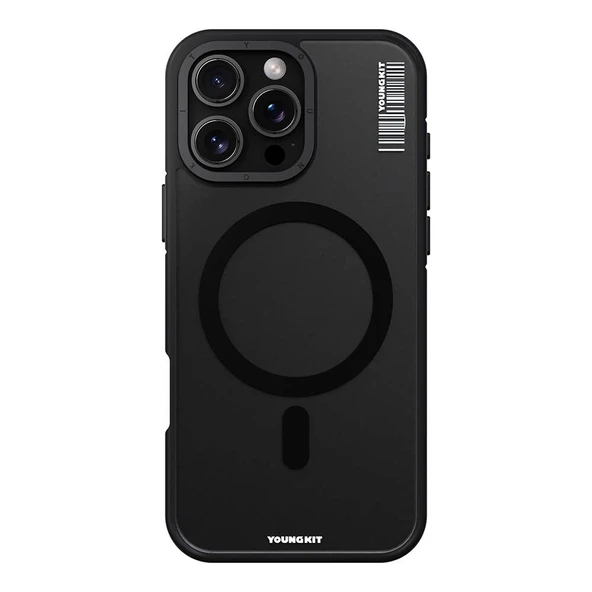 Youngkit Apple iPhone 16 Pro Max Kılıf Magsafe Şarj Özellikli Youngkit Rock Sand Serisi Kapak - Resim 8