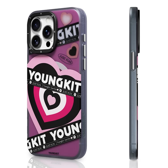 Youngkit Apple iPhone 15 Pro Max Kılıf Magsafe Şarj Özellikli Airbagli Çift Katmanlı Youngkit Flipped Serisi Kapak