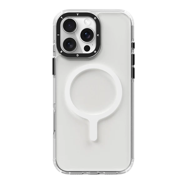 Youngkit Apple iPhone 16 Pro Max Kılıf Magsafe Şarj Özellikli YoungKit Crystal Color Serisi Kapak - Resim 4