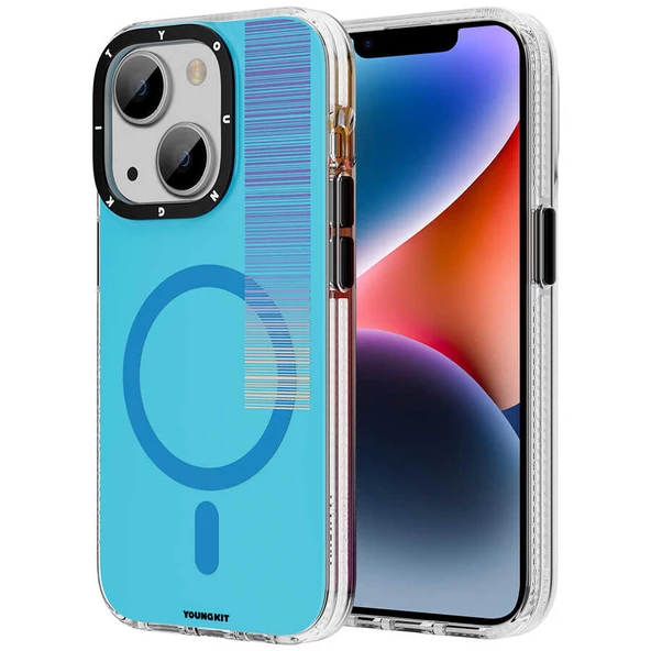 Youngkit Apple iPhone 14 Plus Kılıf Magsafe Şarj Özellikli Youngkit Pure Serisi Kapak - Resim 8