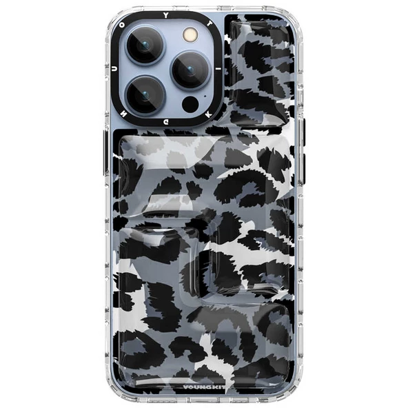 Youngkit Apple iPhone 13 Pro Kılıf YoungKit Leopard Article Serisi Kapak - Resim 3