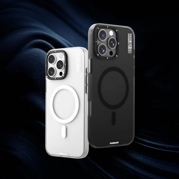 Youngkit Apple iPhone 16 Pro Max Kılıf Magsafe Şarj Özellikli Youngkit Hidden Sand Serisi Kapak - Resim 5