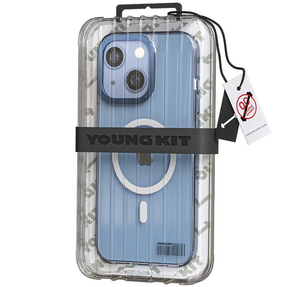 Youngkit Apple iPhone 14 Kılıf Magsafe Şarj Özellikli Youngkit Coloured Glaze Serisi Kapak - Resim 6