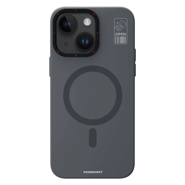 Youngkit Apple iPhone 15 Kılıf Magsafe Şarj Özellikli Standlı YoungKit Hermit Bracket Serisi Kapak - Resim 9