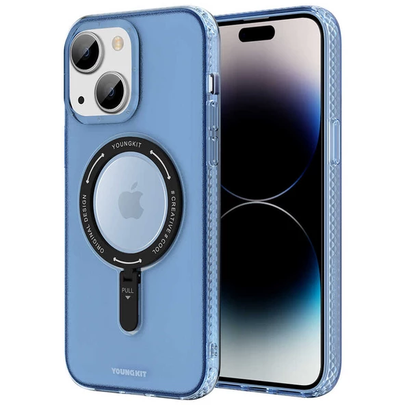 Youngkit Apple iPhone 14 Kılıf Magsafe Şarj Özellikli Youngkit Rock Serisi Kapak - Resim 8
