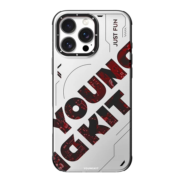 Youngkit Apple iPhone 16 Pro Max Kılıf Magsafe Şarj Özellikli Airbagli Çift Katmanlı Youngkit Future Serisi Kapak - Resim 6
