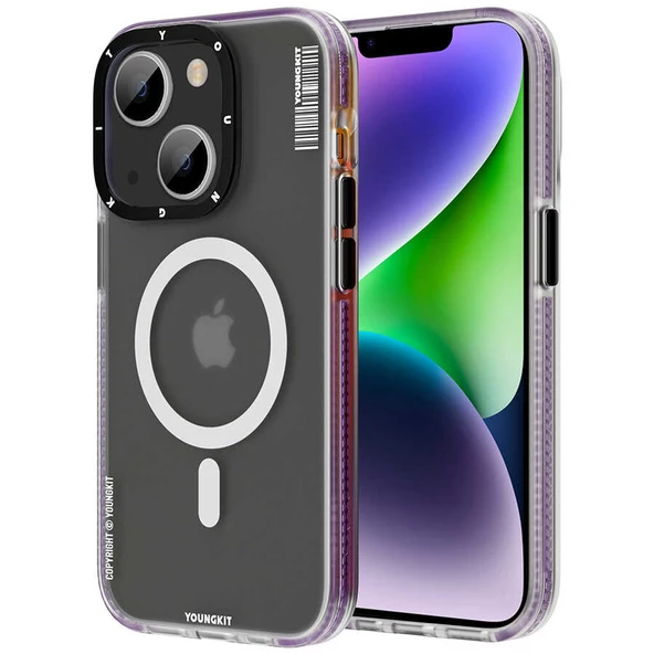Youngkit Apple iPhone 14 Plus Kılıf Magsafe Şarj Özellikli Youngkit Jane Sand Serisi Kapak - Resim 8