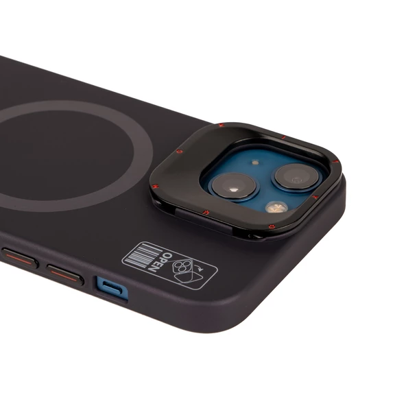 Youngkit Apple iPhone 13 Kılıf Magsafe Şarj Özellikli Standlı YoungKit Hermit Bracket Serisi Kapak - Resim 11