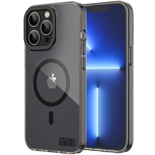 Youngkit Apple iPhone 13 Pro Max Kılıf Magsafe Şarj Özellikli Youngkit Coloured Glaze Serisi Kapak - Resim 8