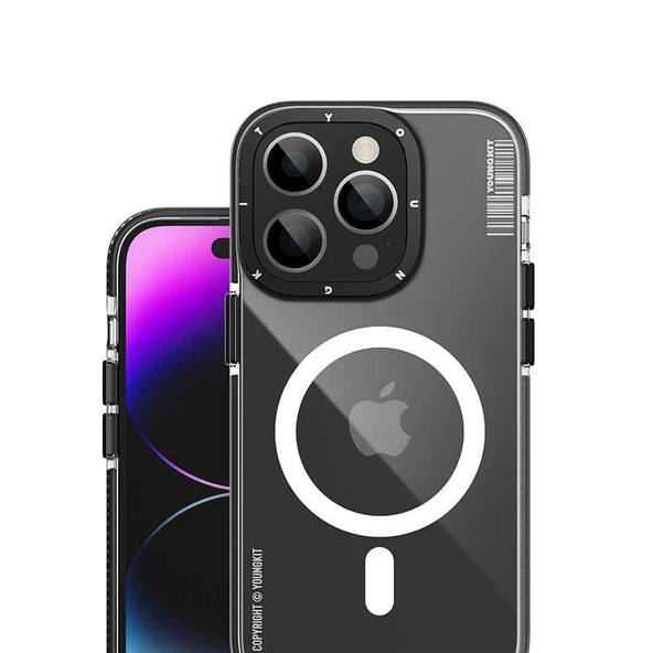 Youngkit Apple iPhone 14 Pro Kılıf Magsafe Şarj Özellikli YoungKit Exquisite Serisi Kapak - Resim 8