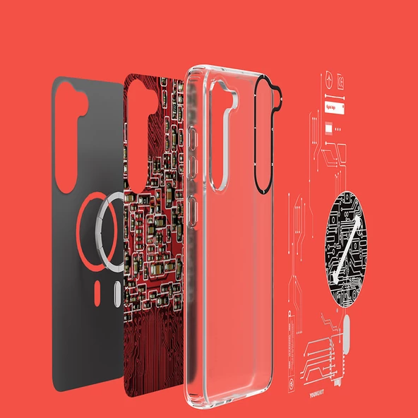 Youngkit Galaxy S23 Plus Kılıf Magsafe Şarj Özellikli YoungKit Technology Serisi Kapak - Resim 5