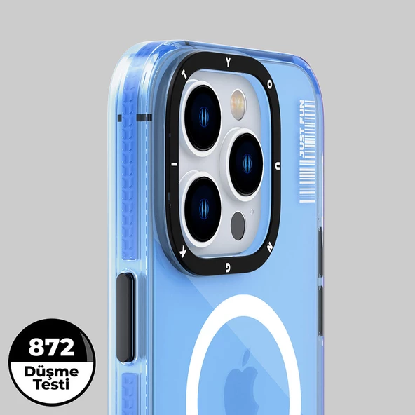 Youngkit Apple iPhone 14 Pro Kılıf Magsafe Şarj Özellikli YoungKit Crystal Color Serisi Kapak - Resim 5