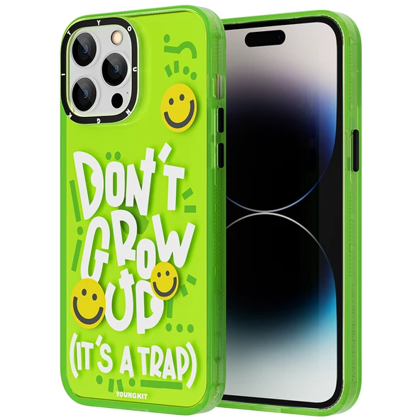 Youngkit Apple iPhone 14 Pro Kılıf Mutlu Mod Figürlü YoungKit Happy Mood Serisi Kapak - 10