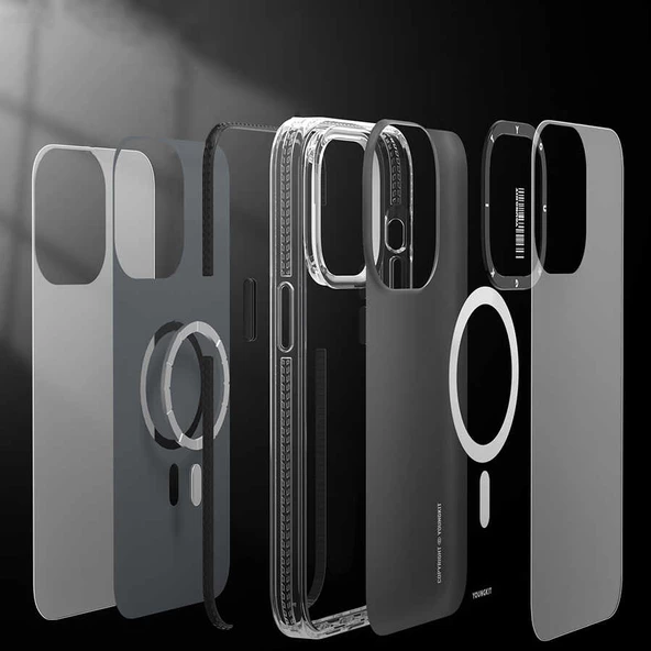 Youngkit Apple iPhone 14 Kılıf Magsafe Şarj Özellikli YoungKit Kamuflaj Serisi Kapak - Resim 4