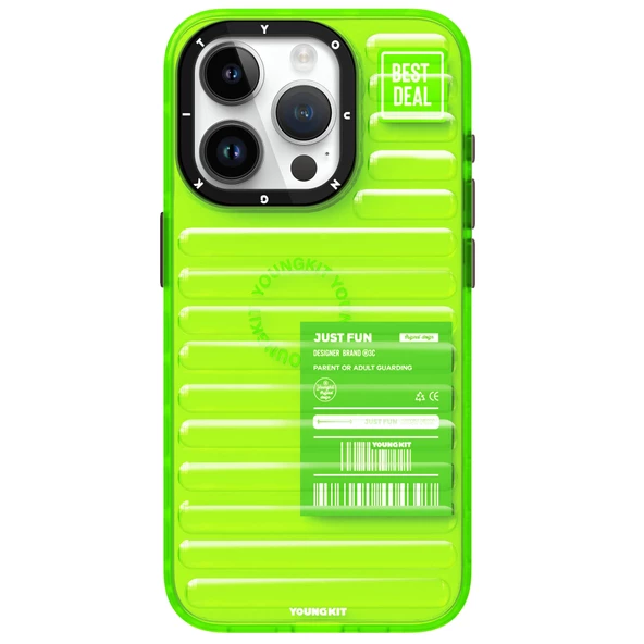 Youngkit Apple iPhone 15 Pro Kılıf Şeffaf Renkli Tasarım YoungKit Fluorite Serisi Kapak - Resim 3