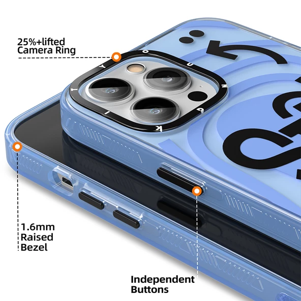 Youngkit Apple iPhone 14 Pro Kılıf Mutlu Mod Figürlü YoungKit Happy Mood Serisi Kapak - 5