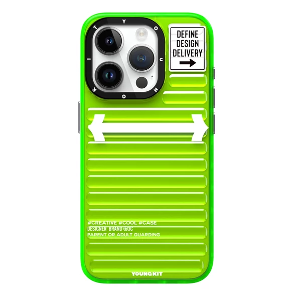 Youngkit Apple iPhone 15 Pro Max Kılıf YoungKit Luggage FireFly Serisi Kapak - Resim 4