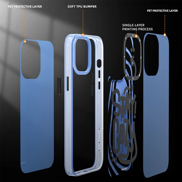 Youngkit Apple iPhone 14 Pro Kılıf Mutlu Mod Figürlü YoungKit Happy Mood Serisi Kapak - 6