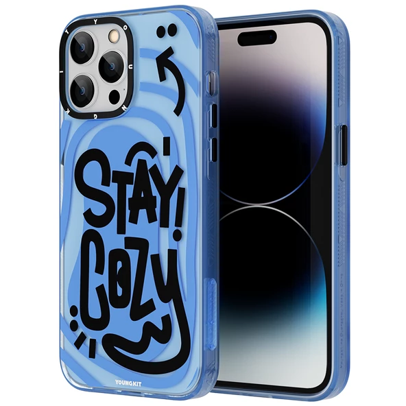 Youngkit Apple iPhone 14 Pro Kılıf Mutlu Mod Figürlü YoungKit Happy Mood Serisi Kapak