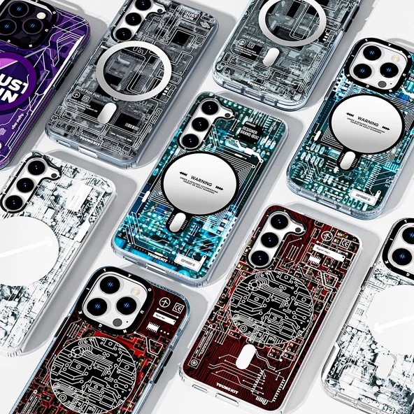 Youngkit Galaxy S23 Kılıf Magsafe Şarj Özellikli YoungKit Technology Serisi Kapak - Resim 3