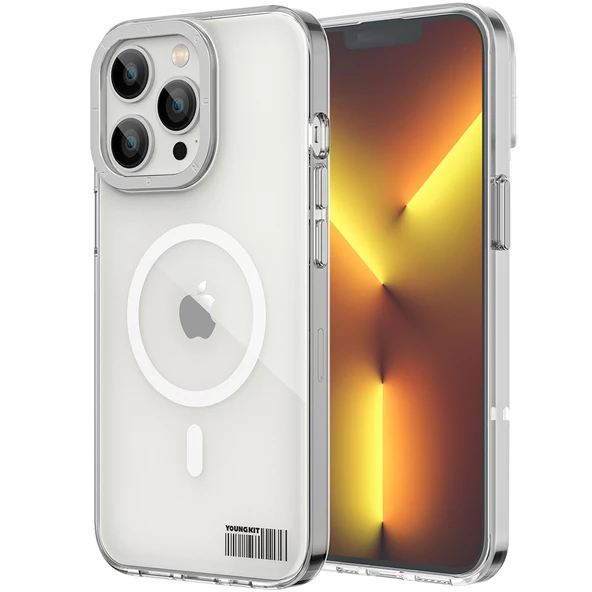 Youngkit Apple iPhone 13 Pro Max Kılıf Magsafe Şarj Özellikli Youngkit Coloured Glaze Serisi Kapak - Resim 7