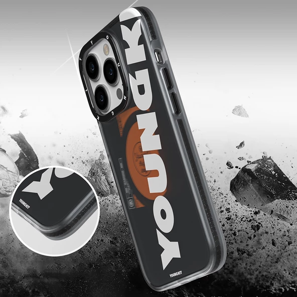 Youngkit Apple iPhone 14 Pro Kılıf Magsafe Şarj Özellikli Youngkit Binfen Serisi Yazı Temalı Kapak - Resim 5