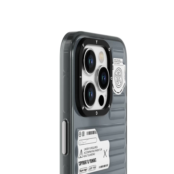 Youngkit Apple iPhone 15 Pro Max Kılıf Şeffaf Renkli Tasarım YoungKit Fluorite Serisi Kapak - 7