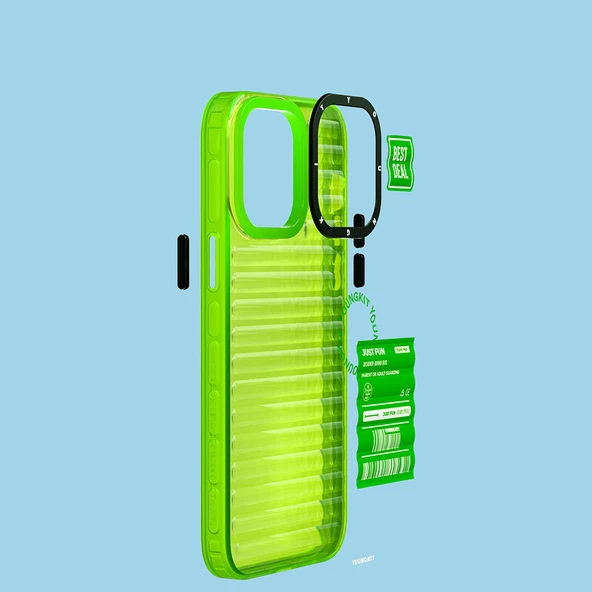 Youngkit Apple iPhone 14 Pro Kılıf Şeffaf Renkli Tasarım YoungKit Fluorite Serisi Kapak - Resim 4