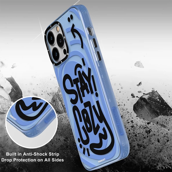 Youngkit Apple iPhone 14 Pro Kılıf Mutlu Mod Figürlü YoungKit Happy Mood Serisi Kapak - 7