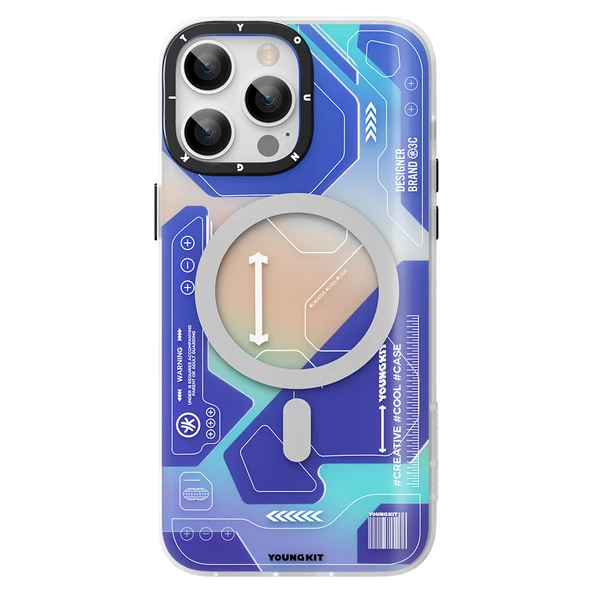 Youngkit Apple iPhone 13 Pro Kılıf Magsafe Şarj Özellikli YoungKit Metaverse Serisi Kapak - 2