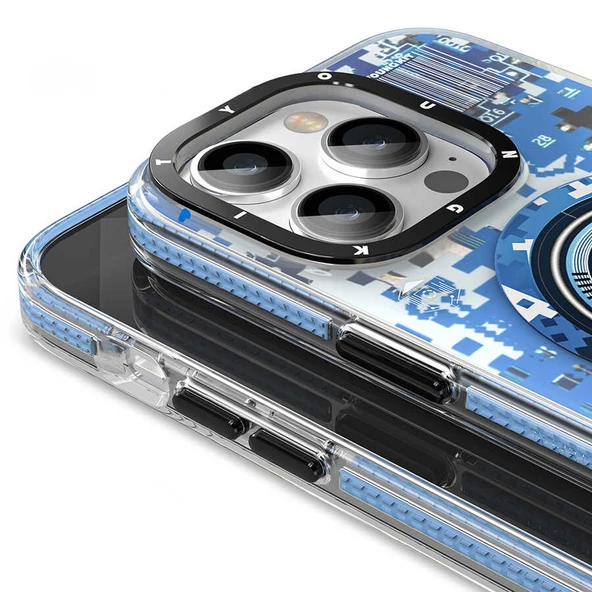 Youngkit Apple iPhone 14 Pro Max Kılıf Magsafe Şarj Özellikli YoungKit Kamuflaj Serisi Kapak - Resim 2